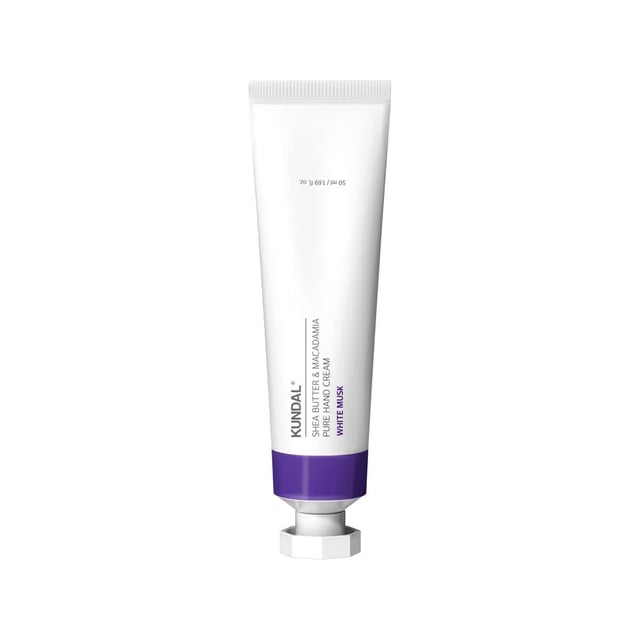 Kundal Shea Butter & Macadamia Pure Hand Cream 50ml, White Musk