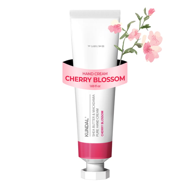Kundal Shea Butter & Macadamia Pure Hand Cream 50ml, Cherry Blossom, photo 4