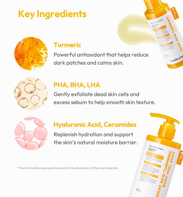 Medicube Kojic Acid Turmeric Body Peel Shot 280ml, photo 3