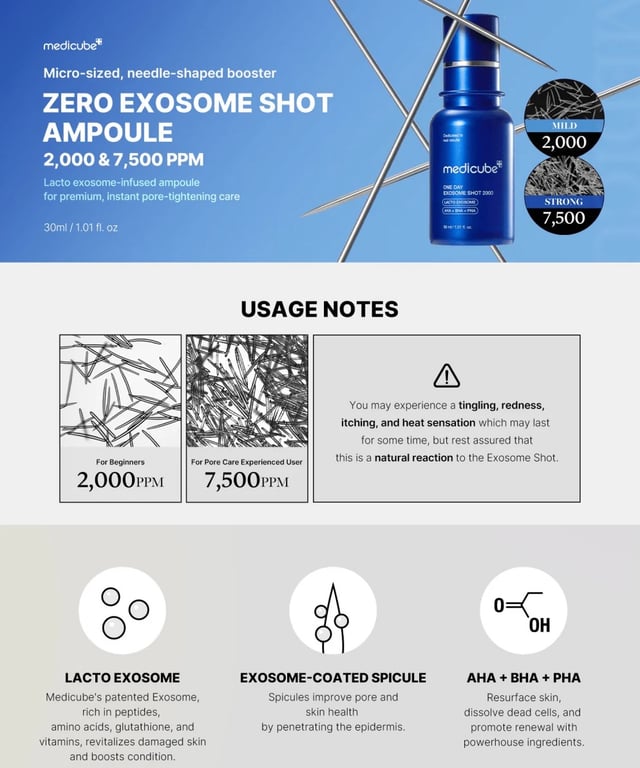 Medicube One Day Exosome Shot Pore Ampoule 7500, photo 4