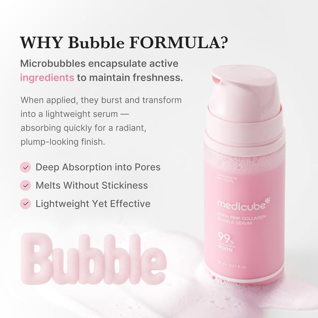 Medicube PDRN Pink Collagen Bubble Serum, photo 3