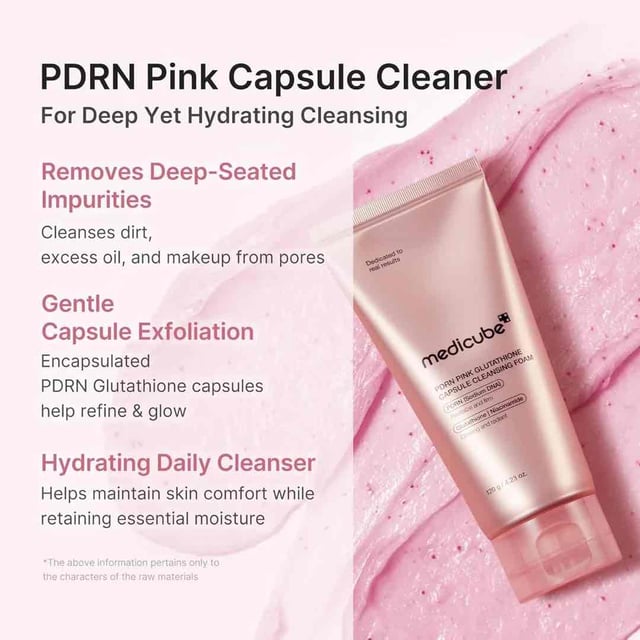 Medicube PDRN Pink Glutathione Capsule Cleansing Foam, photo 4