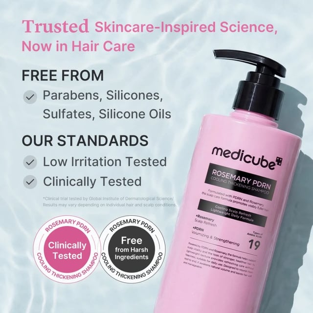 Medicube Rosemary PDRN Cooling Thickening Shampoo 400ml, photo 4